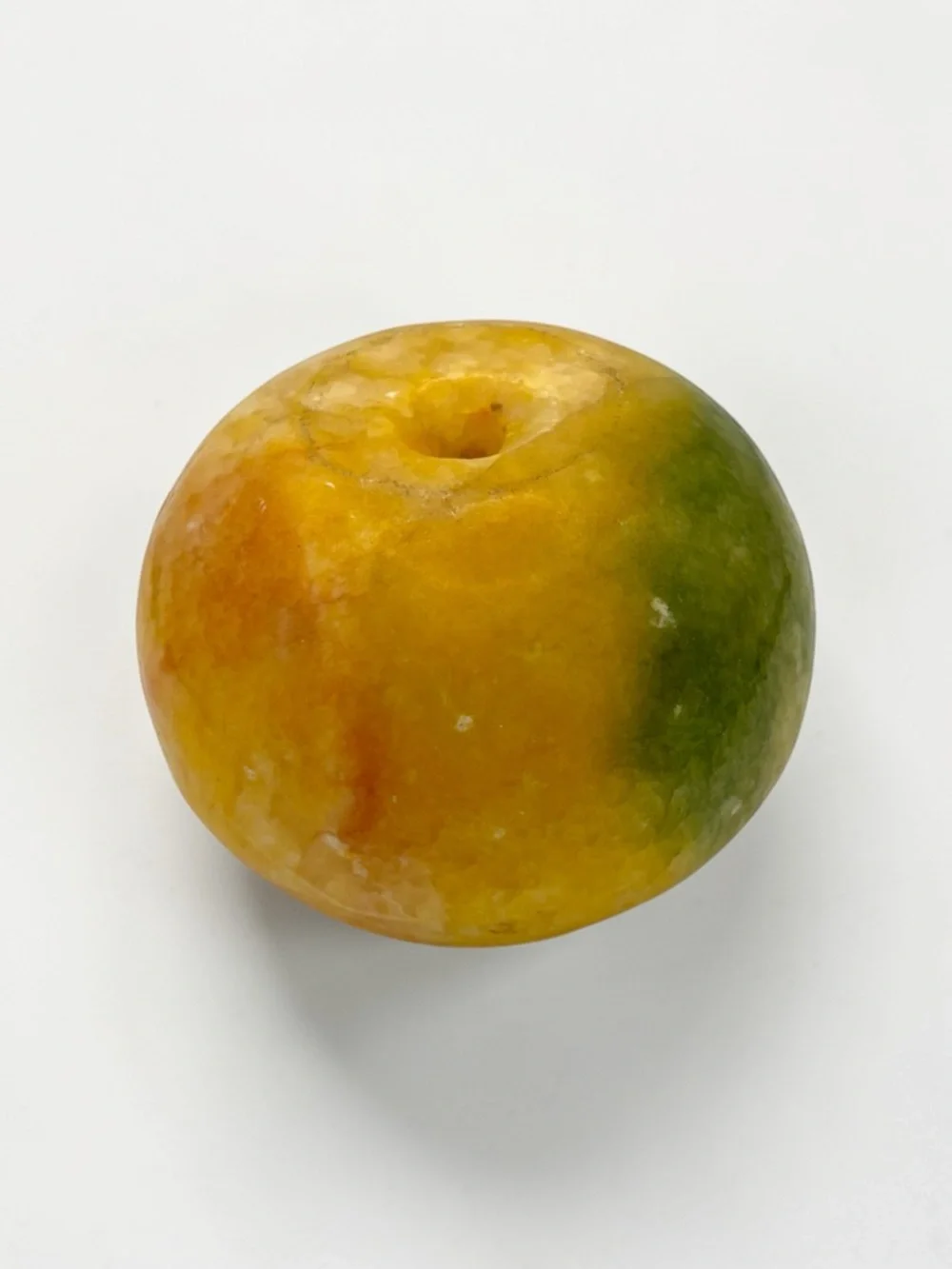 Vintage Italian Alabaster Carved Stone Decorative Fruit Green Yellow 2 3/4" - Picture 7 of 11